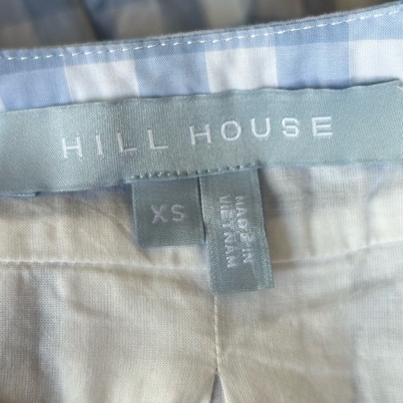 Hill House The Colette Dress in Blue Jacquard Check Ruffle Sz XS - Picture 13 of 15